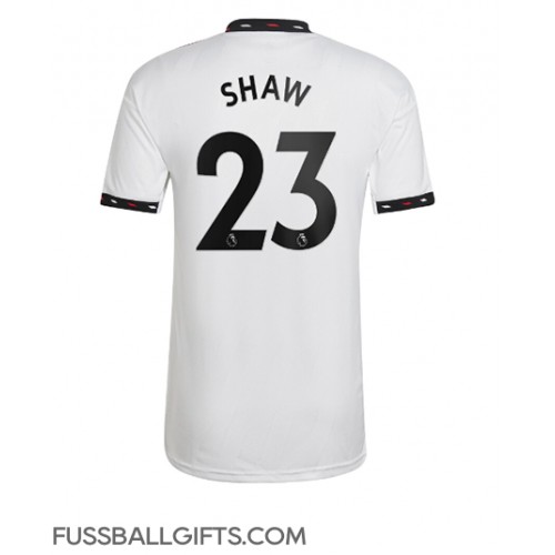 Manchester United Luke Shaw #23 Fußballbekleidung Auswärtstrikot 2022-23 Kurzarm